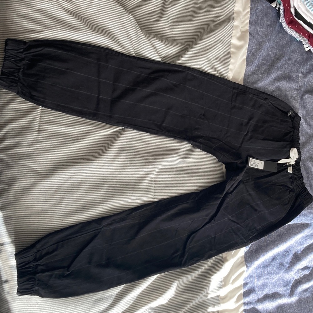Black Striped Jogger pants
